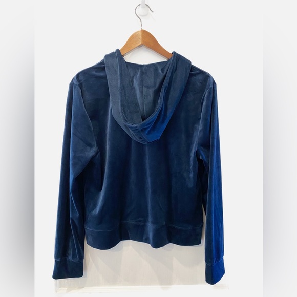 Juicy Couture Regal Blue Velour Tracksuit Hoodie (L) & Pants (M) - Picture 4 of 16